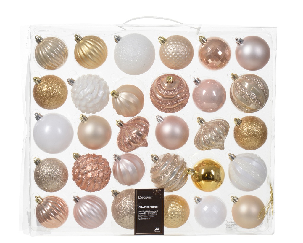 Boule de noel mix brillant mat paillette 30pcs dia:7cm (copie)