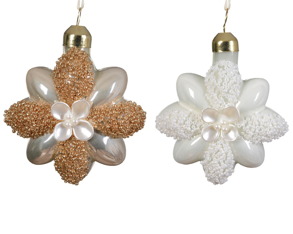 Boule de noel Fleur assorti