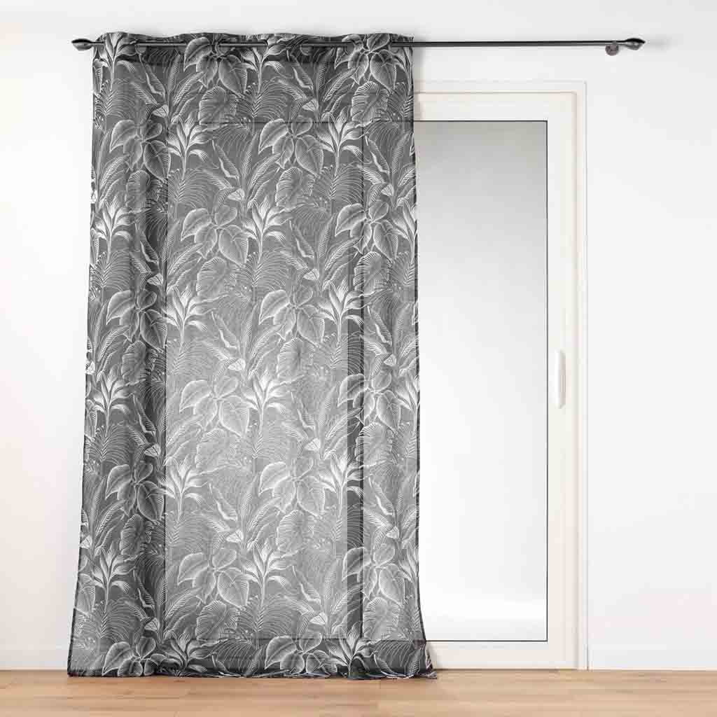 Panneau à oeillets 140x260cm voile sable imprimé CABANA Noir