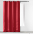 Rideau à oeillets 140x260cm microfibre uni ABSOLU Rouge