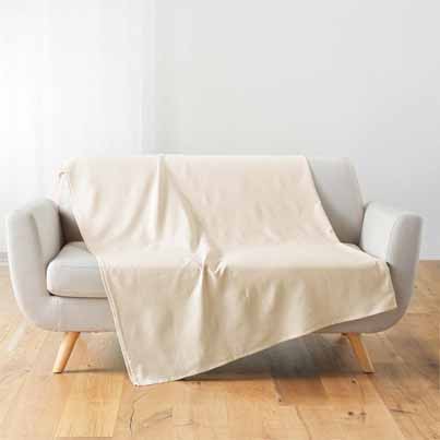 Plaid 220x240cm polycoton uni lucile bleu (copie)