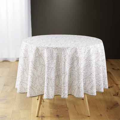 Nappe ronde dia.180cm polyester imprimé SOLEA