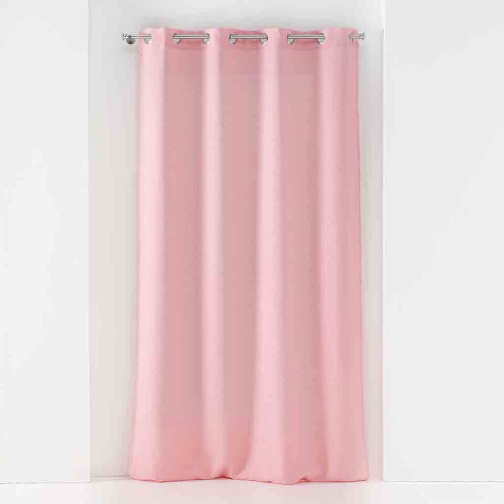 Panneau à oeillets 140x180cm voile tisse SOANE Rose