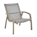 Fauteuil lounge Taupe textilène taupe 84*71*83
