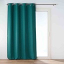 Rideau à oeillets 135x240cm occultant jacquard BLAKE Bleu 100% polyester