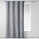 Rideau à oeillets 140x260cm uni chambray NEWTON Gris