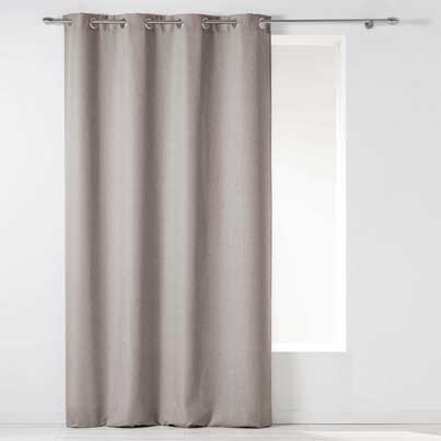Rideau à oeillets 140X260CM uni CHAMBRAY Newton gris (copie)