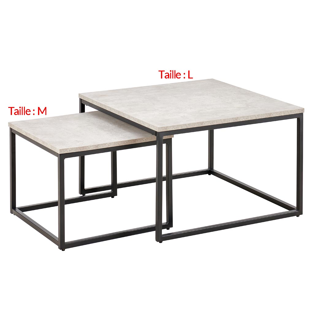 Table basse M H40xL50xP50cm Ciment