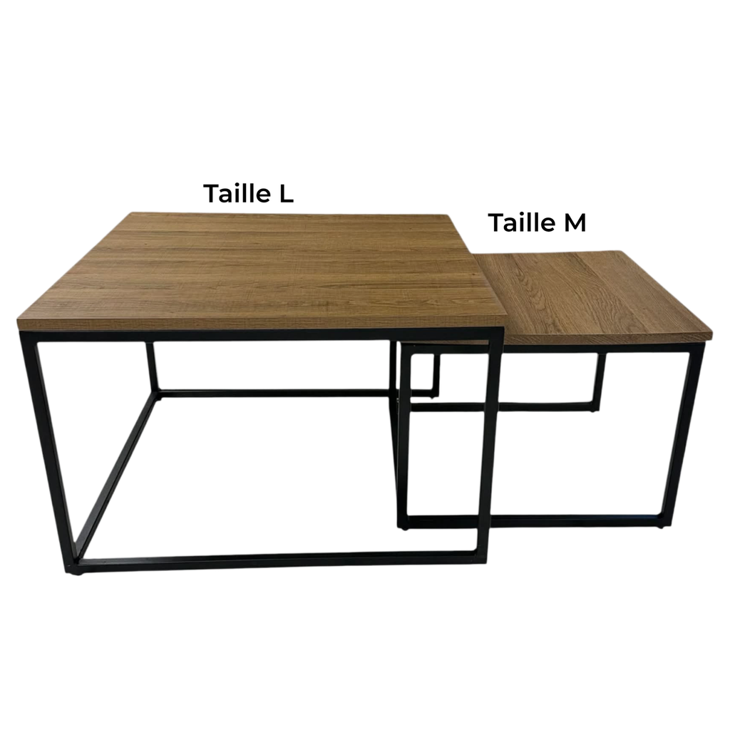 Table basse M H40xL50xP50cm Bois foncé