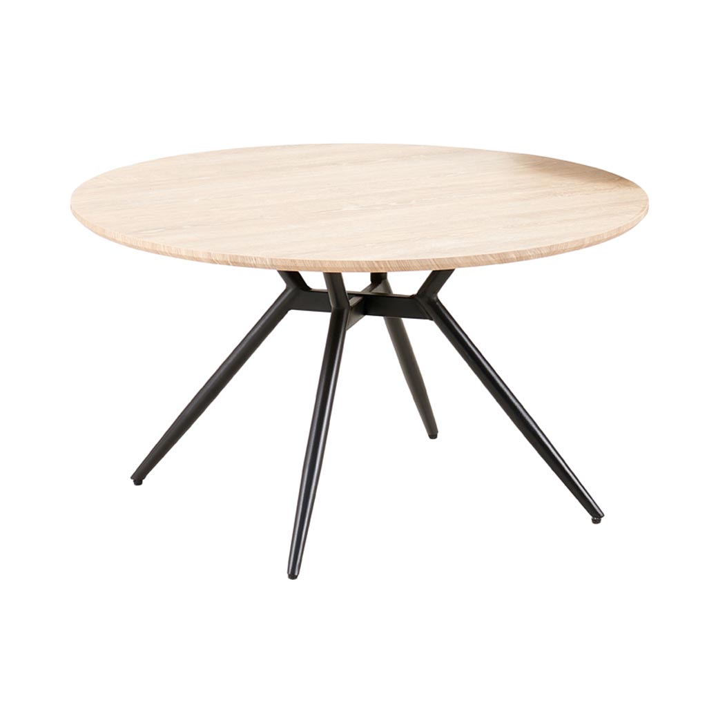 Table basse ronde Diam.80xH45cm plateau #6086 Bois clair