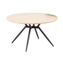 Table basse ronde Diam.80xH45cm plateau #6086 Bois clair