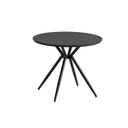 Table basse ronde Diam.60xH50cm plateau #BK-01 Noir