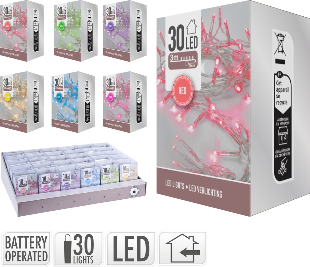 Guirlande de fil argente lumineux 100led Blanc Chaud (copie)