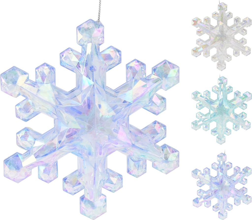 Suspension flocon de noel 15cm