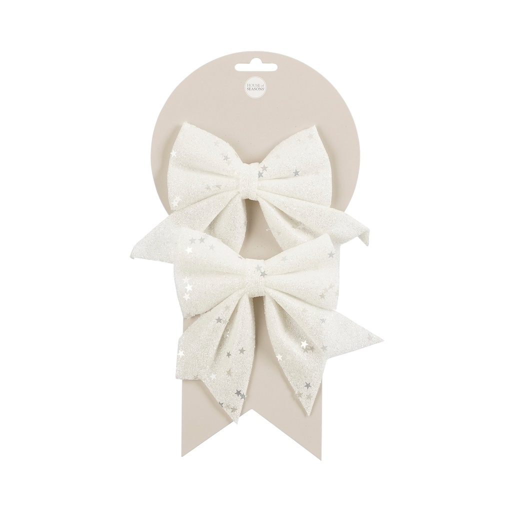Noeud de noel h:13cm 2pcs Rose (copie)