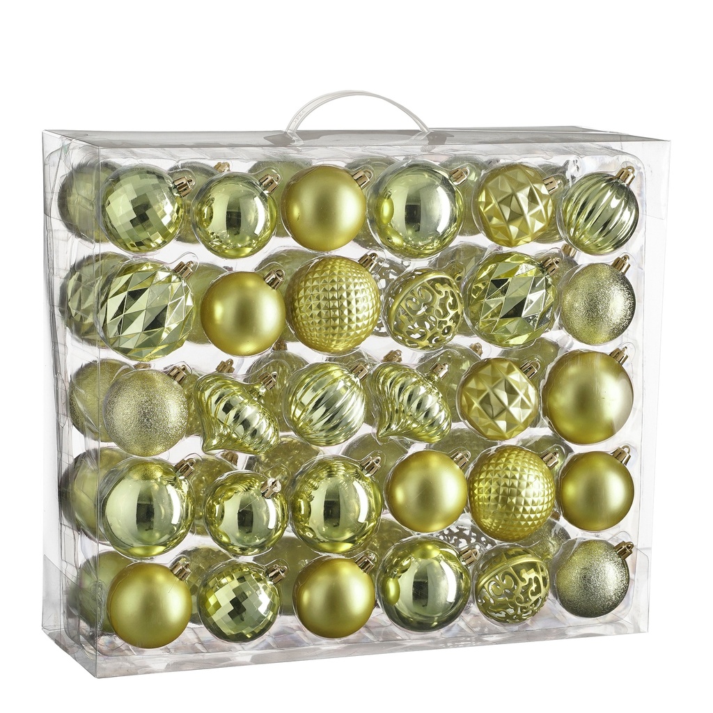Boule de noel dia:7cm 60pcs Vert Clair