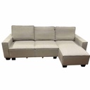 Sofa TAHITI 3P réversible et convertible Sand H94xL260xM141cm / Couchage H45xL225xP127cm
