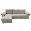 Sofa d'angle réversible ANNABELLE 3P convertible avec coffre Sand H94xL285cm / H94xL165 / Couchage H45xL230xP140cm