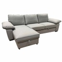 Sofa d'angle ANNABELLE 3P convertible avec coffre Sand Gauche 288x94/162x94cm (copie)