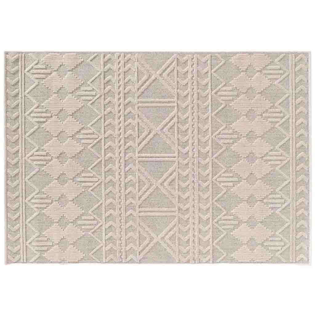 Tapis rectangle 120x170cm tisse plat relief valam 100% polypropylene