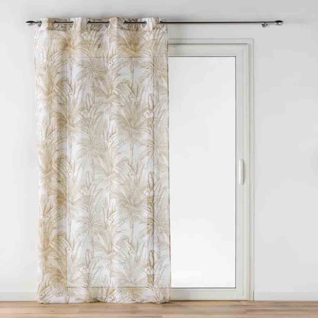 Panneau à oeillets 140x240cm voile sable imprime DUNE