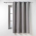 Rideau à oeillets 135x180cm coton polyester recycle gris twily emeraude 60% coton 40% polyester (copie)