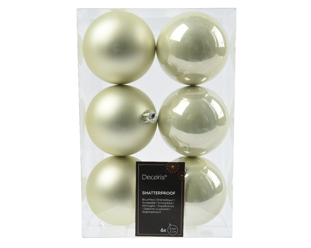 Boule de noel dia: 8cm 6pcs The Vert (copie)