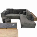 Sofa convertible d'angle droite Marron Chiné KARINA H85xL278xP218cm / Couchage H40xL220xP120cm (copie)