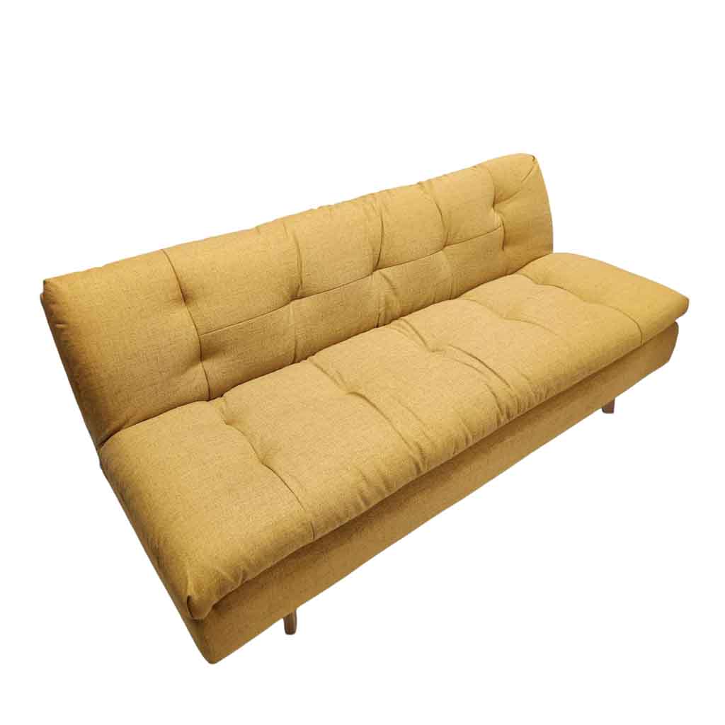 Click clack 3 places Jaune H78xL180xP51cm / couchage H40xL180xP110cm