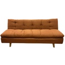 Clic clac 3 places Orange H78xL180xP51cm / couchage H40xL180xP110cm