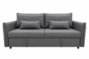 Sofa convertible 2 places Gris H12xL212xP100cm / couchage H45xL148xP190cm