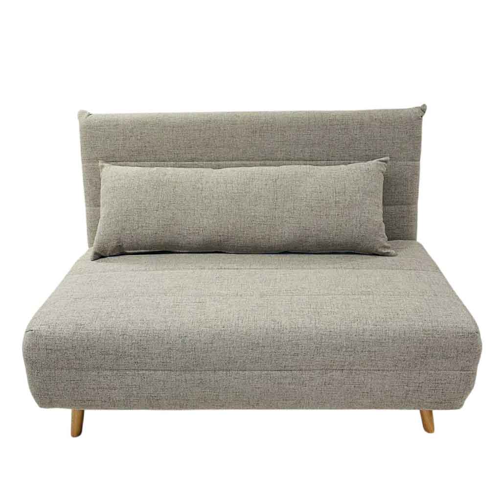 Fauteuil convertible Marron clair H40xL120xP65cm / couchage H24xL120xP190 cm