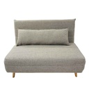 Fauteuil convertible Marron clair H40xL120xP65cm / couchage H24xL120xP190 cm