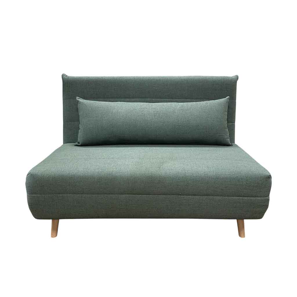 Canapé convertibre Vert H40xL120xP65cm / couchage H24xL120xP190 cm