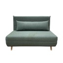 Canapé convertibre Vert H40xL120xP65cm / couchage H24xL120xP190 cm