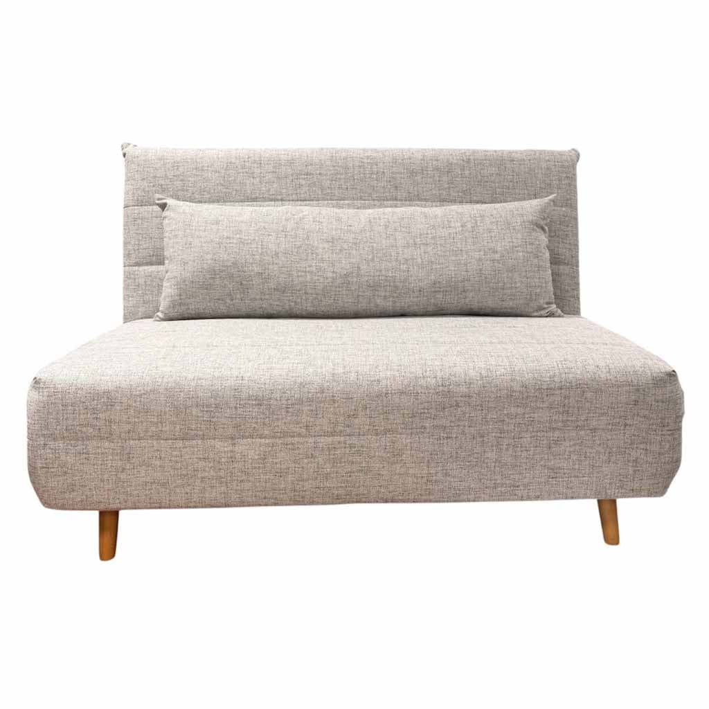 Canapé convertibre Gris H40xL120xP65cm / couchage H24xL120xP190 cm