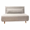 Canapé convertibre Gris H40xL120xP65cm / couchage H24xL120xP190 cm