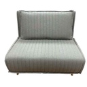 Fauteuil convertible Taupe H83xL100xP78cm / couchage H26xL100xP190cm