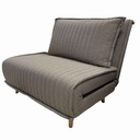 Fauteuil convertible Gris H83xL100xP78cm / couchage H26xL100xP190cm