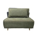 Fauteuil convertible Vert clair H83xL100xP78cm / couchage H26xL100xP190cm