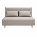 Canape convertible Marron clair H42xL145xP65cm / couchage H24xL145xP190cm