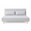 Canape convertible Gris H42xL145xP65cm / couchage H24xL145xP190cm