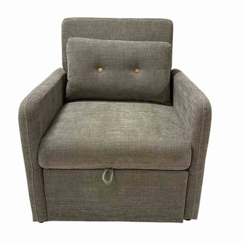 Fauteuil convertible Taupe H64xL84xP69cm / couchage H46xL67xP191cm