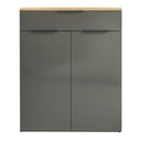 Buffet GALAVERNA 2 portes laqué gris  H100,5xL82,5xP35cm
