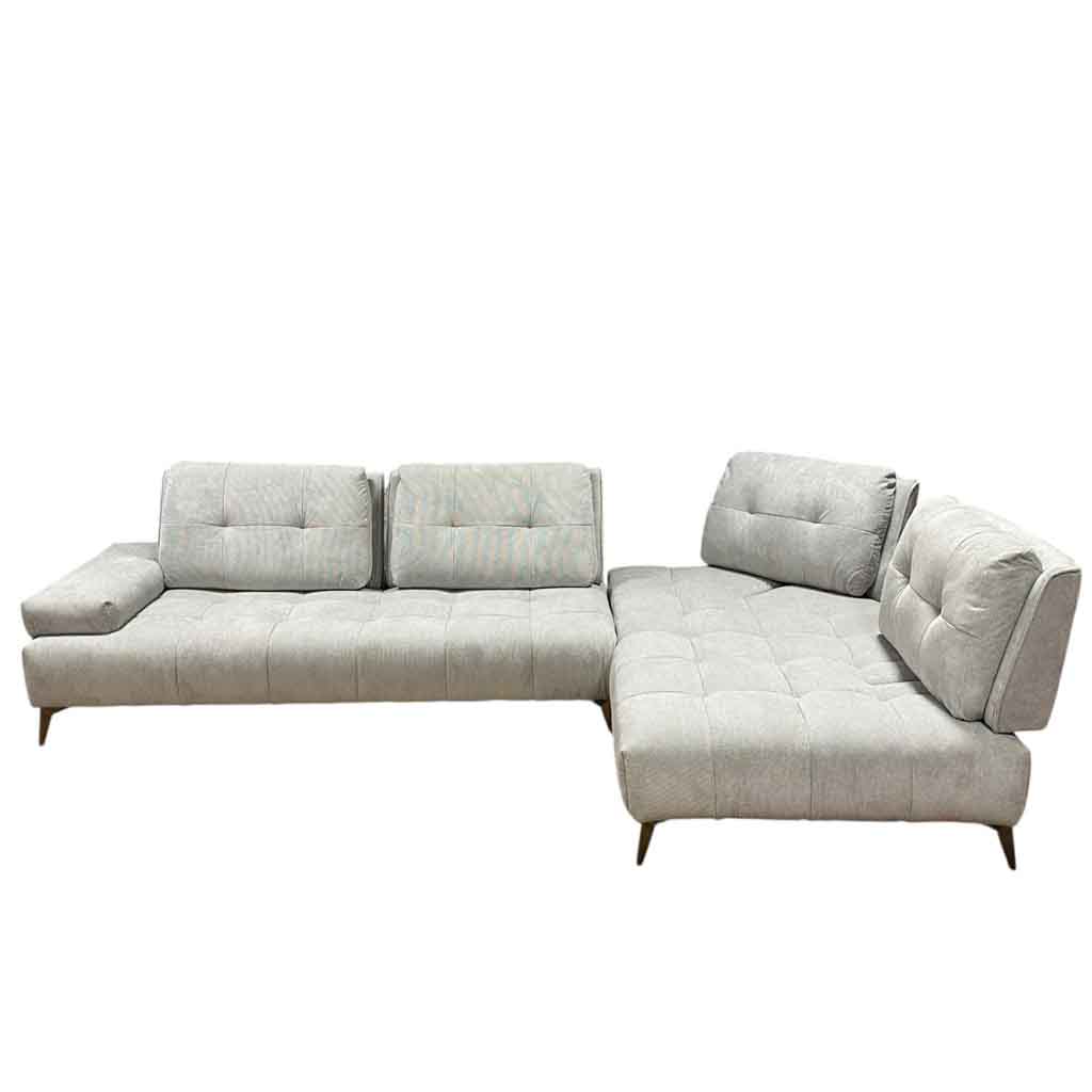 Sofa 4 ALICE places H90xL310xP108cm avec méridienne droite L202xP108cm Gris
