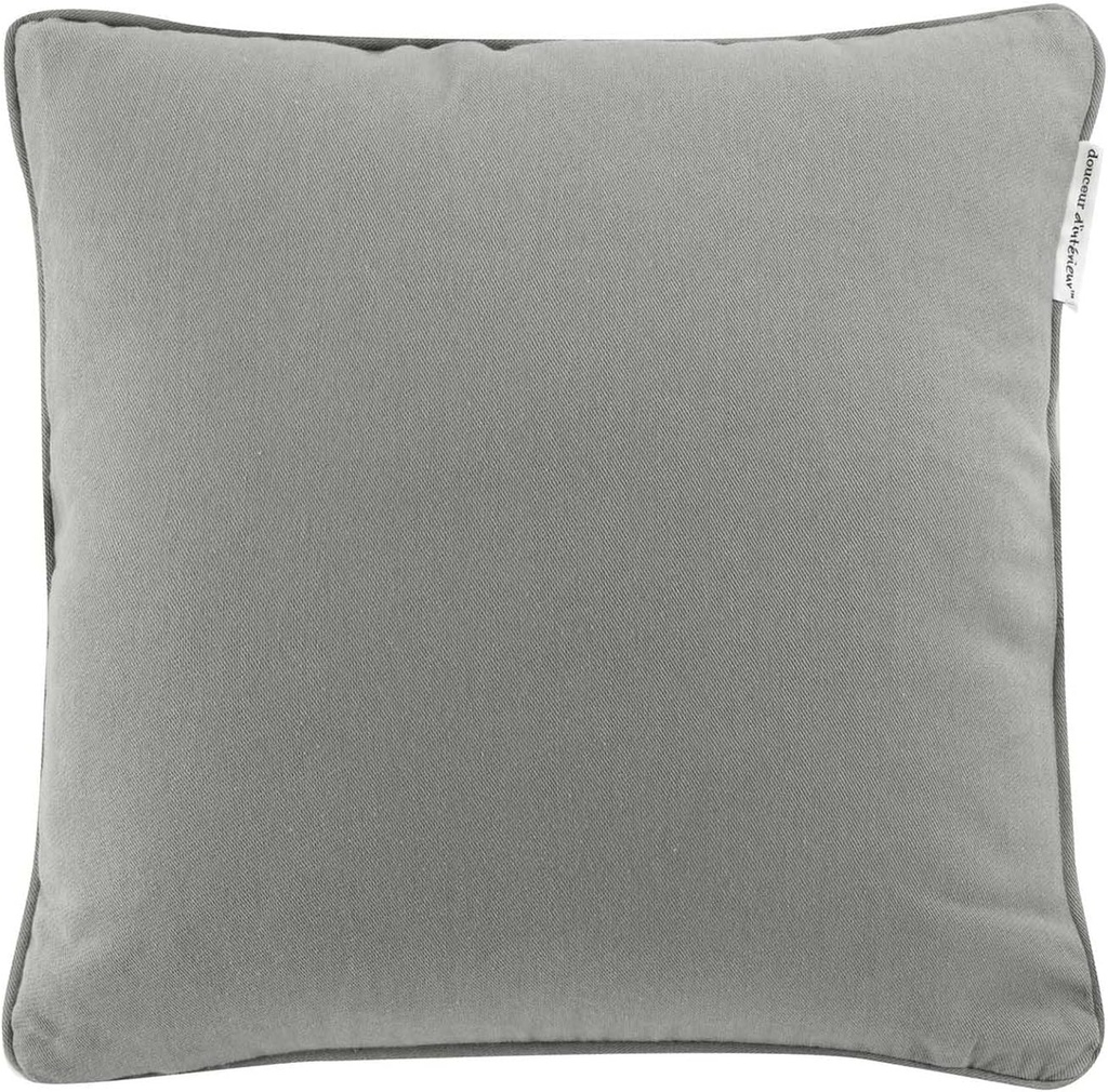 Housse de coussin + encart 40x40cm coton/polyester recycle gris Twily noir (copie)