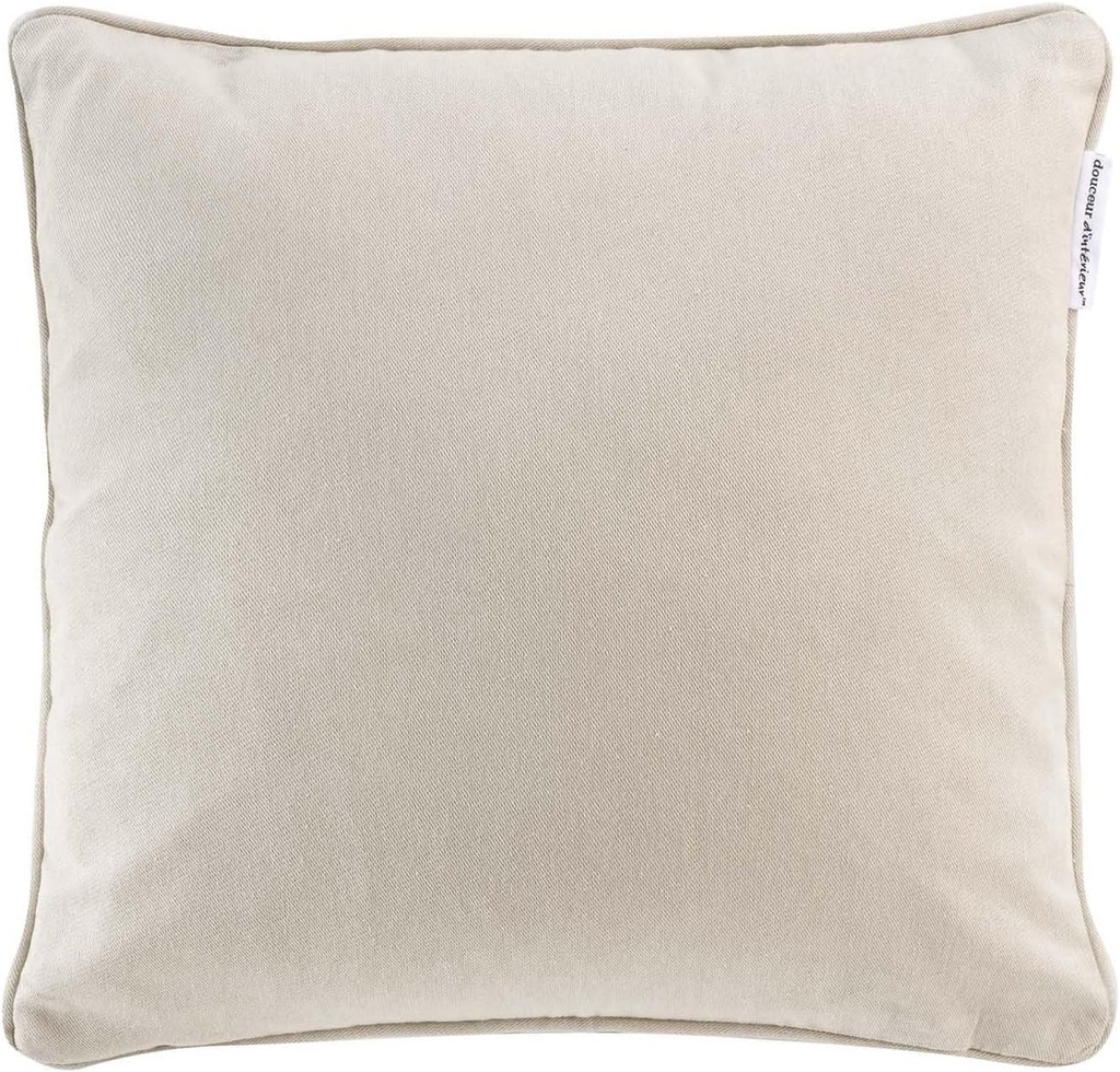 Housse de coussin + encart 40x40cm coton/polyester recycle gris Twily gris (copie)