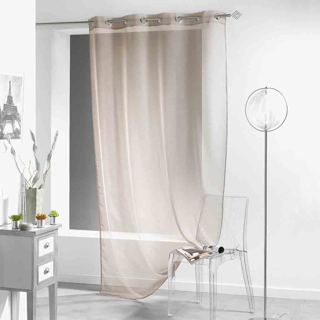 Panneau à oeillets 140x240cm voile sable Lissea taupe