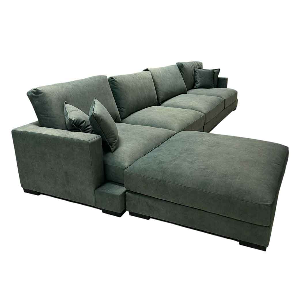 Sofa Albany IV 3pcs modulable H90xL410xP104cm + Ottoman H40xL104xP104cm Olive