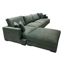 Sofa Albany IV 3pcs modulable H90xL410xP104cm + Ottoman H40xL104xP104cm Olive